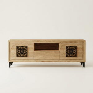 BAJO-TV-MANDALA MUEBLE BAJO TV MODERNO CON TIRADOR DECORATIVO MANDALA