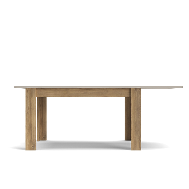 FUCOR_MAUVELLA-BEIG_abierta MESA DE COMEDOR EXTENSIBLE FUCOR - DISEÑO VERSÁTIL
