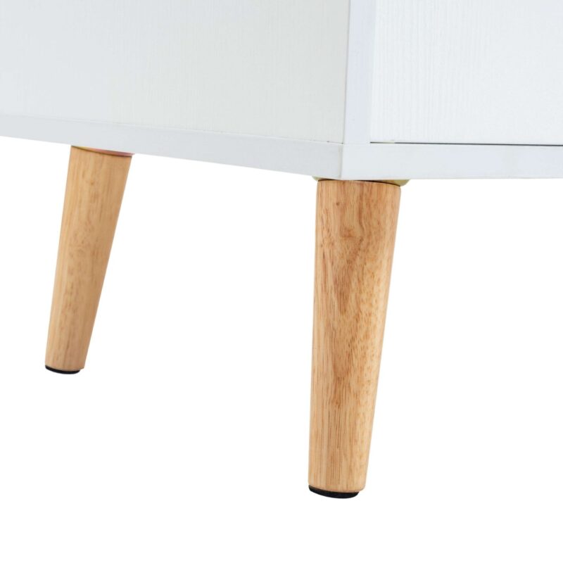 2-BAJO-TV-3 MUEBLE BAJO TV NÓRDICO - ACABADO BLANCO MATE Y PINO NATURAL