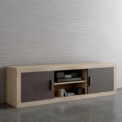 MUEBLE BAJO TV 180 CM - DISEÑO MODERNO CON DOBLE COMPARTIMENTO