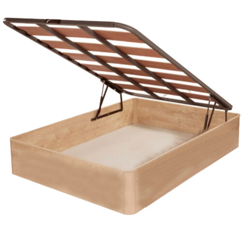 CANAPÉ DE MADERA TAPA HERMES - MÁXIMO ALMACENAJE