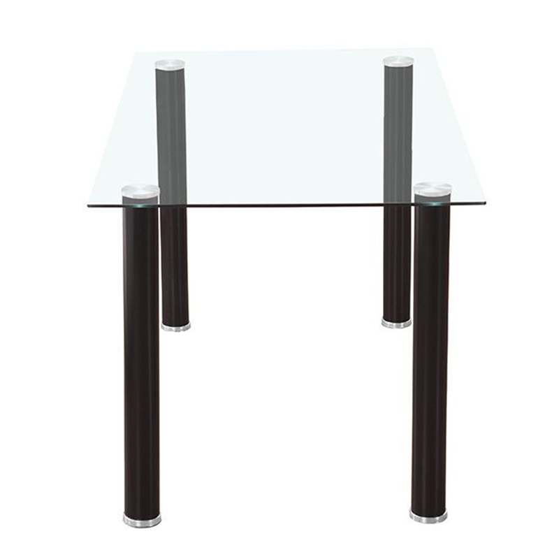 MESA_negro_vista1 CONJUNTO DE COMEDOR - MESA DE CRISTAL TEMPLADO Y 4 SILLAS TAPIZADAS