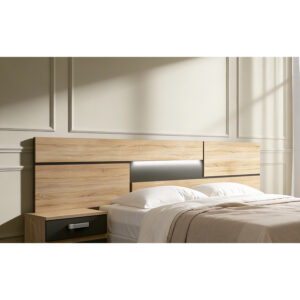 CONJUNTO DORMITORIO - CABECERO LED+ 2 MESITAS