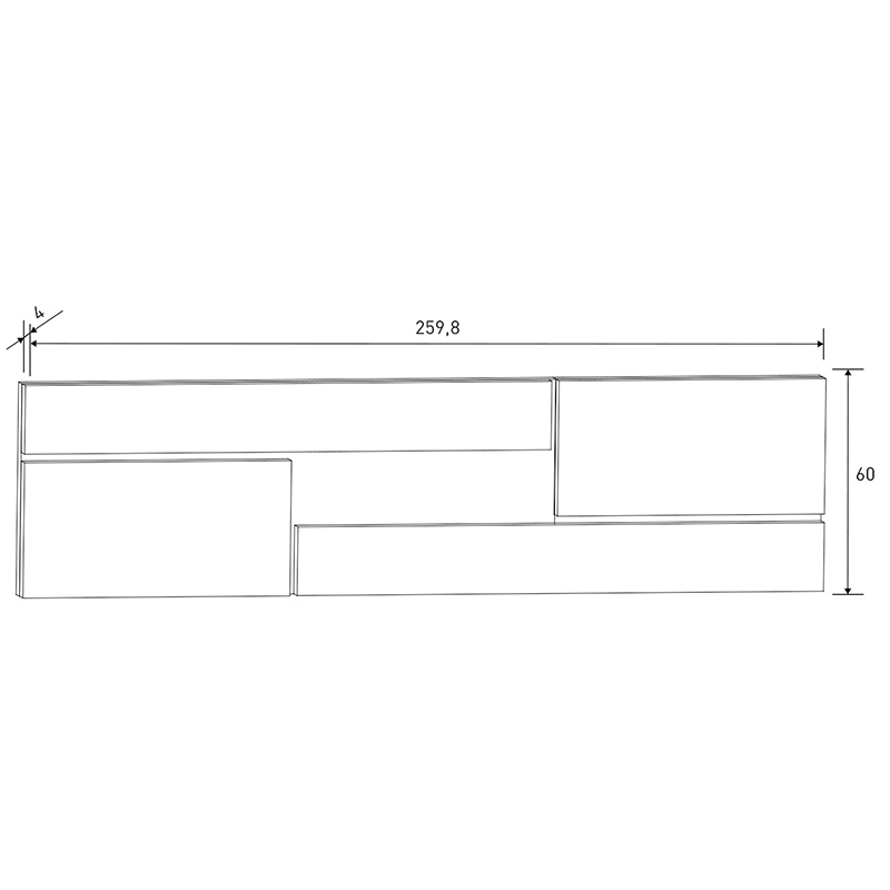 CONJUNTO DORMITORIO - CABECERO LED+ 2 MESITAS