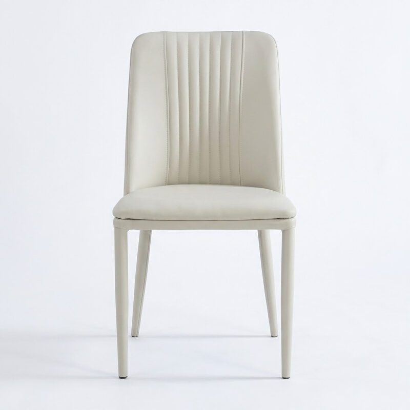 SILLA-NAWERO-BEIGE SILLA DE COMEDOR NAWERO - ELEGANCIA EN PIEL SINTÉTICA
