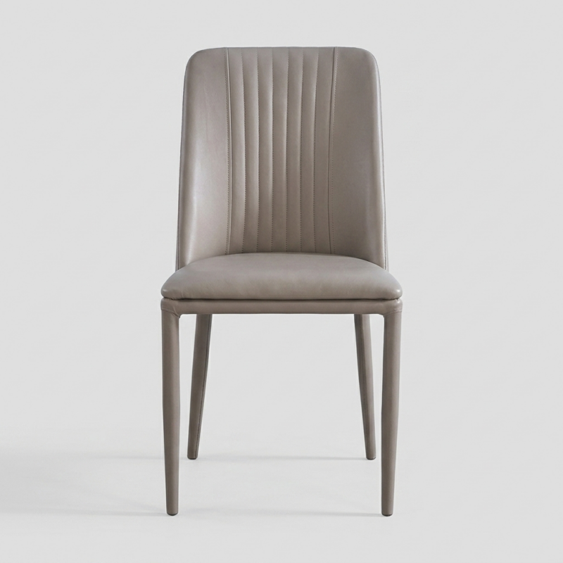 SILLA-NAWERO-GRIS SILLA DE COMEDOR NAWERO - ELEGANCIA EN PIEL SINTÉTICA