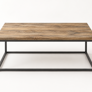 Mesa de centro industrial de madera y metal Mesa de centro industrial de madera y metal